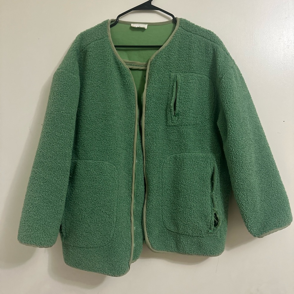 Dolls Kill Green Fleece Jacket